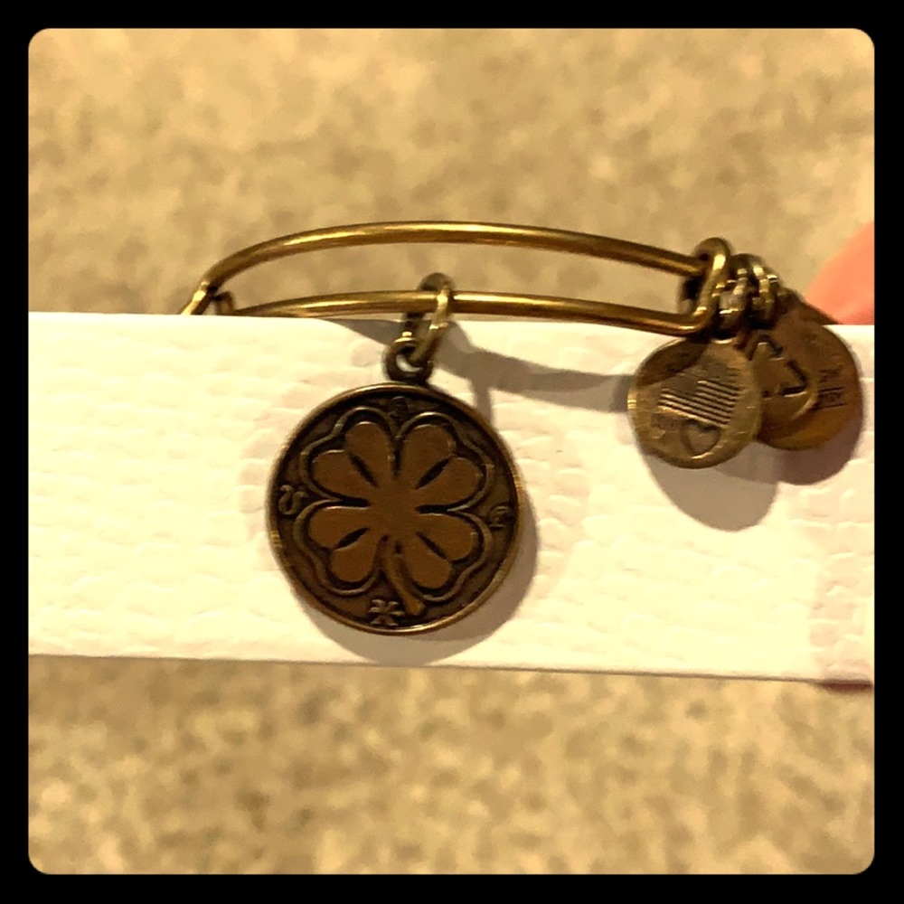 Alex and Ani four leaf clover bracelet